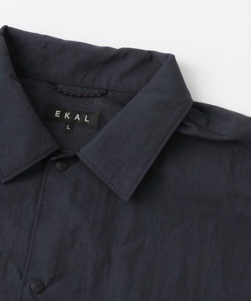 EKAL（エカル）の「『撥水/接触冷感/UR TECH』ナイロンタッサーボックスショートスリーブシャツ（シャツ/ブラウス・メンズ・ネイビー/ブラウン/グレー・MEDIUM/LARGE）」の21枚目の写真