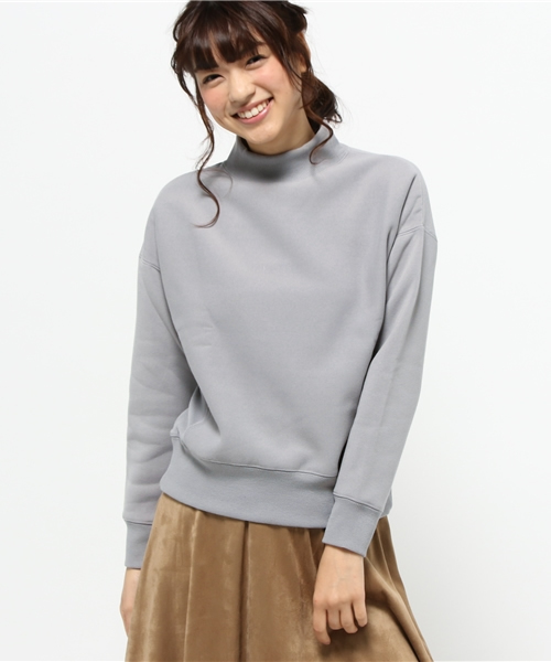 CIAOPANIC（チャオパニック）の「【Ciaopanic】　リブハイネックスウェット（Tシャツ/カットソー・レディース・ベージュ/ブラック/グレー/マスタード/カーキ・FREE）」の3枚目の写真