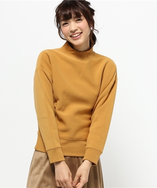 CIAOPANIC（チャオパニック）の「【Ciaopanic】　リブハイネックスウェット（Tシャツ/カットソー・レディース・ベージュ/ブラック/グレー/マスタード/カーキ・FREE）」の5枚目の写真