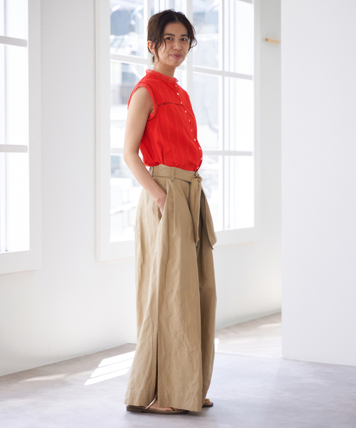 IENA（イエナ）の「インドドビーレースブラウス（シャツ/ブラウス・レディース・ブラック系その他/ホワイト/レッド・FREE）」の4枚目の写真