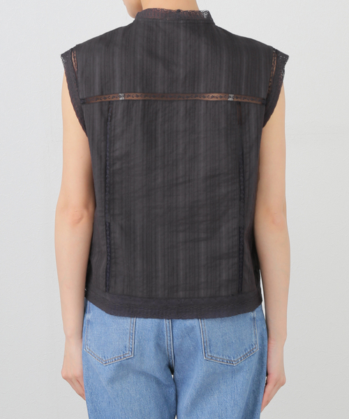 IENA（イエナ）の「インドドビーレースブラウス（シャツ/ブラウス・レディース・ブラック系その他/ホワイト/レッド・FREE）」の10枚目の写真