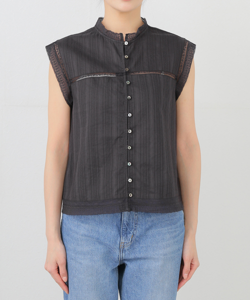 IENA（イエナ）の「インドドビーレースブラウス（シャツ/ブラウス・レディース・ブラック系その他/ホワイト/レッド・FREE）」の15枚目の写真