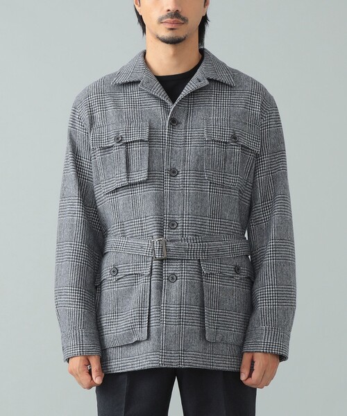 セール】【別注】D.C.WHITE / グレンチェック サファリジャケット