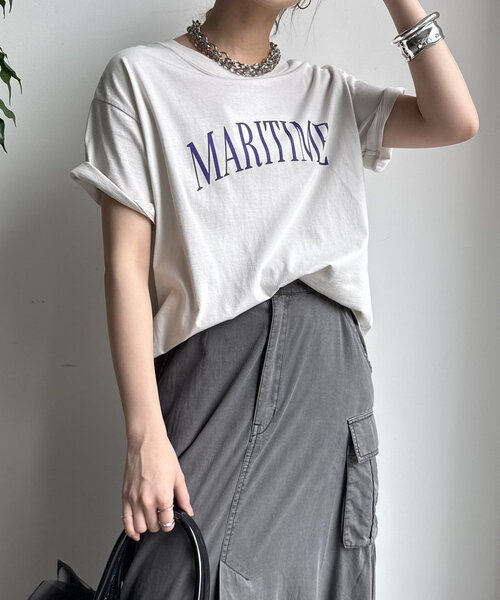 tシャツ MARITIMEロゴTEE レディース セール】MARITIMEロゴTEE（Tシャツ/カットソー）｜DouDou