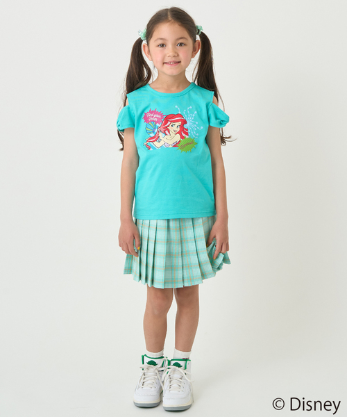 minimal(ミニマル)の「【防汚撥水】【ディズニープリンセス】リボン袖オフショルTシャツ(Tシャツ/カットソー・キッズ・パープル/グリーン・90cm/110cm/100cm/120cm/130cm/140cm)」の16枚目の写真