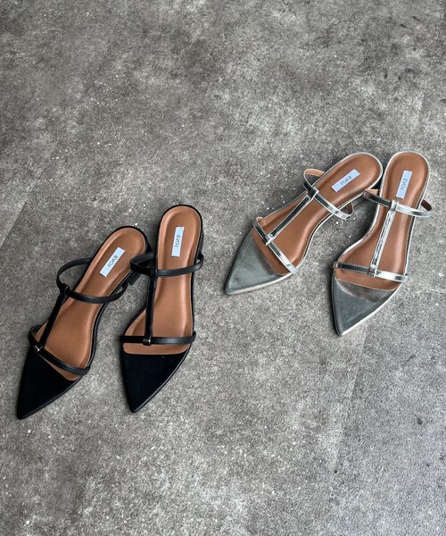 DouDou（ドゥドゥ）の「Tストラップサンダル（サンダル・レディース・ブラック/シルバー・SMALL/MEDIUM/LARGE）」の9枚目の写真