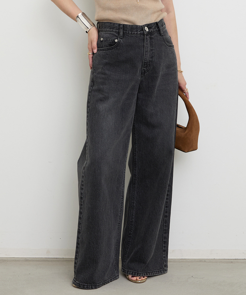 Deuxieme Classe（ドゥーズィエムクラス）の「Loose Jeans (GRAY)（デニムパンツ・レディース・チャコールグレー・34/36/38）」の21枚目の写真