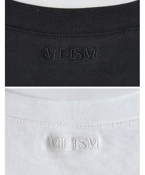MEISM（ミズム）の「[MEISM by Re:EDIT][大きいサイズ有][UVカット][接触冷感][吸水][速乾]スムースコットン立体フラワーモチーフロゴTシャツ（Tシャツ/カットソー・レディース・ブラック/ホワイト・MEDIUM/LARGE/X-LARGE）」の5枚目の写真
