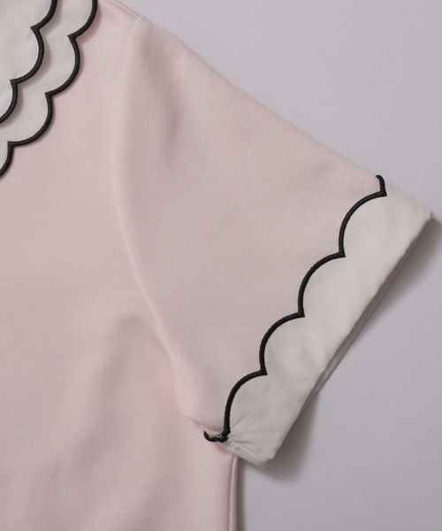 Fit more(フィットモア)の「刺繍ダブルカラーレイヤードトップス(その他トップス・レディース・ブラック/ホワイト/ピンク/ホワイト×ピンク・FREE)」の17枚目の写真