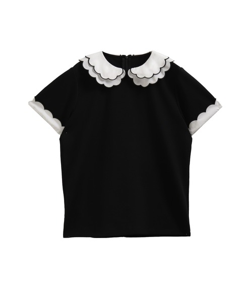 刺繍ダブルカラーレイヤードトップス（その他トップス）｜Fit more