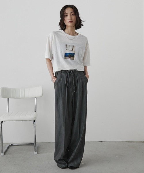 Aunt Marie's(アントマリーズ)の「プリントフォトTシャツ/接触冷感(Tシャツ/カットソー・レディース・ブルー/ホワイト/ブラック・FREE)」の15枚目の写真