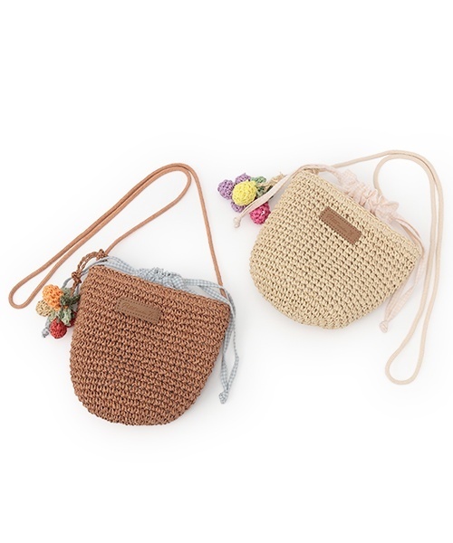 petit main（プティマイン）の「雑材フルーツポシェット（ショルダーバッグ・キッズ・キャメル/ライトベージュ・F）」の13枚目の写真