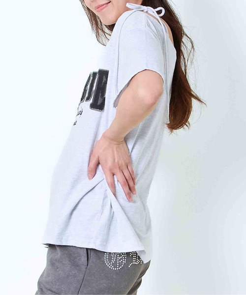 GORGE（ゴージ）の「《ワンショル×ツイルテープ》レディース ロゴTシャツ 抜け感 トップス 夏秋 ストリート（Tシャツ/カットソー・レディース・チャコール/オートミール/ブラック・F）」の6枚目の写真