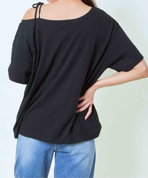 GORGE（ゴージ）の「《ワンショル×ツイルテープ》レディース ロゴTシャツ 抜け感 トップス 夏秋 ストリート（Tシャツ/カットソー・レディース・チャコール/オートミール/ブラック・F）」の15枚目の写真