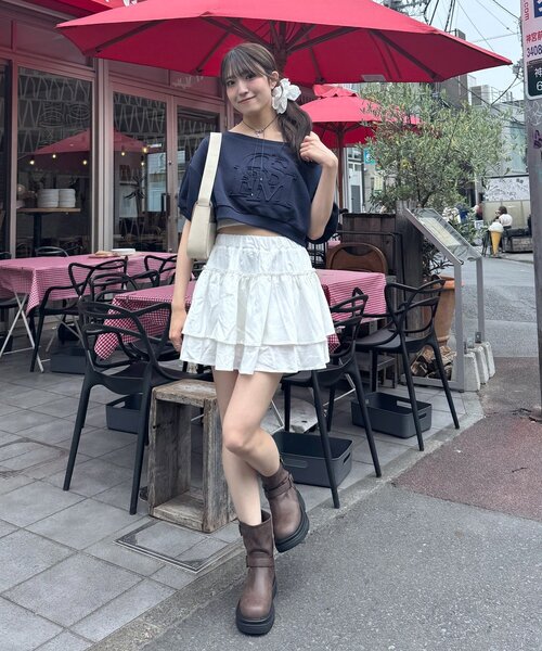 mline 半袖ロゴスウェット mline]半袖ロゴスウェット | mline(エムライン)レディース | PAL