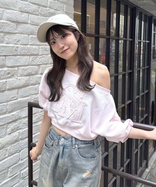 mline（エムライン）の「[mline]半袖ロゴスウェット（Tシャツ/カットソー・レディース・グレー/ネイビー/ピンク・FREE）」の21枚目の写真