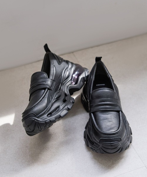 JEANASIS（ジーナシス）の「【抗菌防臭テープ付き】キリカエボリュームローファー/573242（ローファー・レディース・ブラック/ブラウン系その他/ブラック系その他/シルバー系その他・MEDIUM/LARGE）」の19枚目の写真