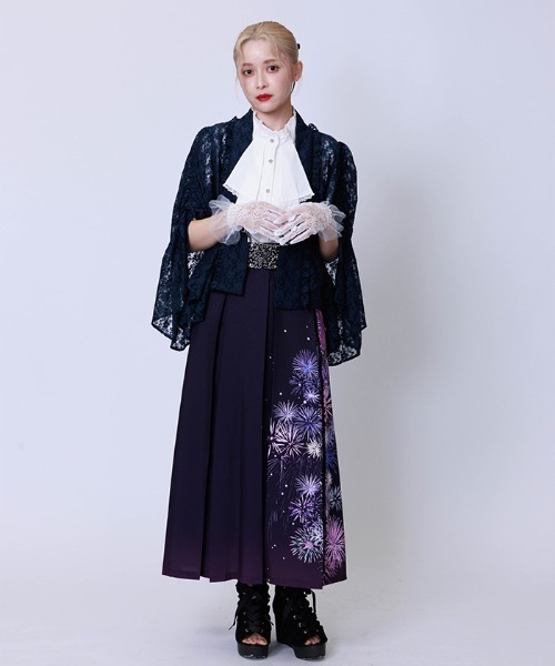 axes femme（アクシーズファム）の「ドロストリボン総レースボレロ（カーディガン/ボレロ・レディース・ネイビー/ブラック/ホワイト/ダークグリーン・FREE）」の14枚目の写真