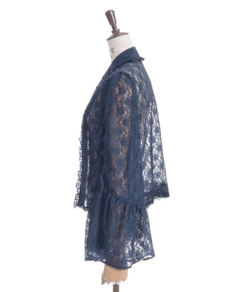 axes femme（アクシーズファム）の「ドロストリボン総レースボレロ（カーディガン/ボレロ・レディース・ネイビー/ブラック/ホワイト/ダークグリーン・FREE）」の18枚目の写真