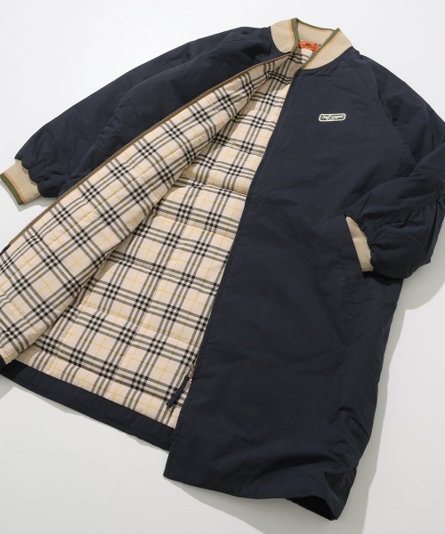 KRIFF MAYER Lady's Collection(クリフメイヤーレディースコレクション)の「【軽い・暖かい・膝丈】ロングスタジャン(その他アウター・レディース・カラフル/セージグリーン/クリーム/ネイビー/ベージュ・LARGE/MEDIUM)」の4枚目の写真