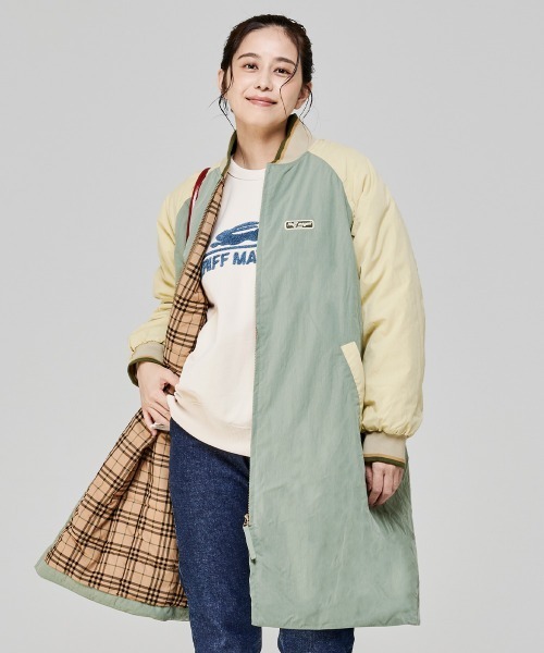 KRIFF MAYER Lady's Collection(クリフメイヤーレディースコレクション)の「【軽い・暖かい・膝丈】ロングスタジャン(その他アウター・レディース・カラフル/セージグリーン/クリーム/ネイビー/ベージュ・LARGE/MEDIUM)」の10枚目の写真