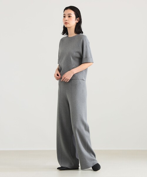 Demi-Luxe BEAMS（デミルクス ビームス）の「AK+1 / 総針 ショート ニット［手洗い可］（ニット/セーター・レディース・グレー/ブルー/ブラック・ONE SIZE）」の9枚目の写真