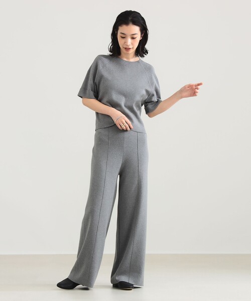 Demi-Luxe BEAMS（デミルクス ビームス）の「AK+1 / 総針 ショート ニット［手洗い可］（ニット/セーター・レディース・グレー/ブルー/ブラック・ONE SIZE）」の10枚目の写真