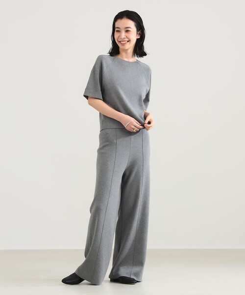 Demi-Luxe BEAMS（デミルクス ビームス）の「AK+1 / 総針 ショート ニット［手洗い可］（ニット/セーター・レディース・グレー/ブルー/ブラック・ONE SIZE）」の11枚目の写真