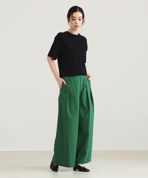 Demi-Luxe BEAMS（デミルクス ビームス）の「AK+1 / 総針 ショート ニット［手洗い可］（ニット/セーター・レディース・グレー/ブルー/ブラック・ONE SIZE）」の14枚目の写真