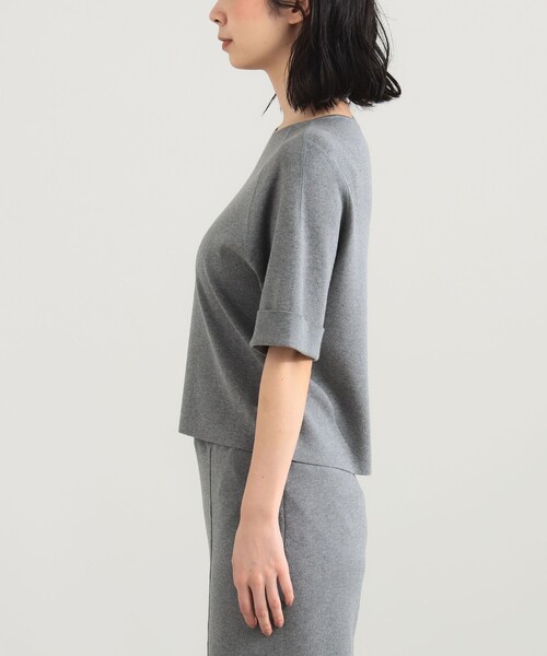 Demi-Luxe BEAMS（デミルクス ビームス）の「AK+1 / 総針 ショート ニット［手洗い可］（ニット/セーター・レディース・グレー/ブルー/ブラック・ONE SIZE）」の21枚目の写真