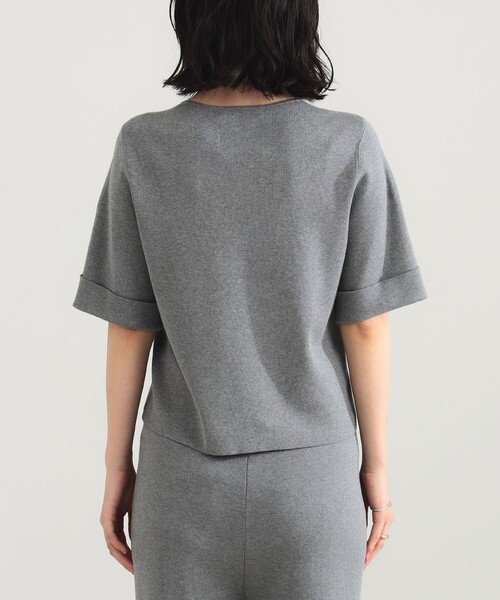 Demi-Luxe BEAMS（デミルクス ビームス）の「AK+1 / 総針 ショート ニット［手洗い可］（ニット/セーター・レディース・グレー/ブルー/ブラック・ONE SIZE）」の22枚目の写真