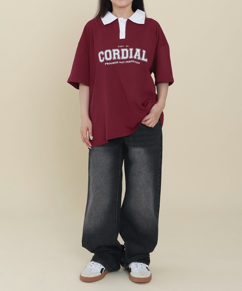 WOND(ウォンド)の「WOND/バイカラーロゴポロ(Tシャツ/カットソー・レディース・ホワイト/ワイン・FREE)」の10枚目の写真