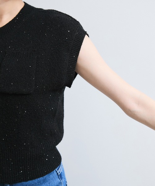 VIS（ビス）の「くるみ釦ニットトップスカーデ/洗える（カーディガン/ボレロ・レディース・オフホワイト/ピンク/ブラック系その他・FREE）」の18枚目の写真