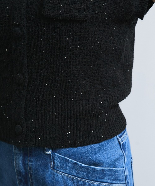 VIS（ビス）の「くるみ釦ニットトップスカーデ/洗える（カーディガン/ボレロ・レディース・オフホワイト/ピンク/ブラック系その他・FREE）」の19枚目の写真