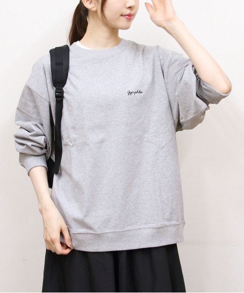 GYMPHLEX（ジムフレックス）の「Gymphlex/ジムフレックス　クルーネックプルオーバー　CREW NECK PULLOVER　GY-0487 HKT（メンズ）（Tシャツ/カットソー・メンズ・ダークネイビー/ナチュラル/トップグレー/サックスブルー/ホワイト・L/M）」の12枚目の写真