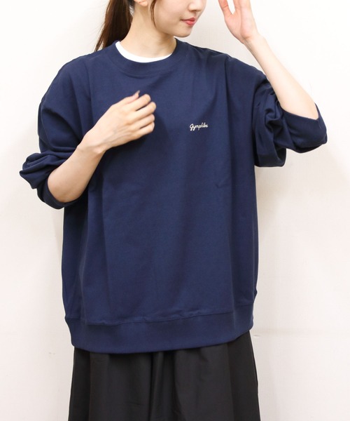 GYMPHLEX（ジムフレックス）の「Gymphlex/ジムフレックス　クルーネックプルオーバー　CREW NECK PULLOVER　GY-0487 HKT（メンズ）（Tシャツ/カットソー・メンズ・ダークネイビー/ナチュラル/トップグレー/サックスブルー/ホワイト・L/M）」の8枚目の写真