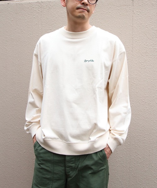 GYMPHLEX（ジムフレックス）の「Gymphlex/ジムフレックス　クルーネックプルオーバー　CREW NECK PULLOVER　GY-0487 HKT（メンズ）（Tシャツ/カットソー・メンズ・ダークネイビー/ナチュラル/トップグレー/サックスブルー/ホワイト・L/M）」の20枚目の写真