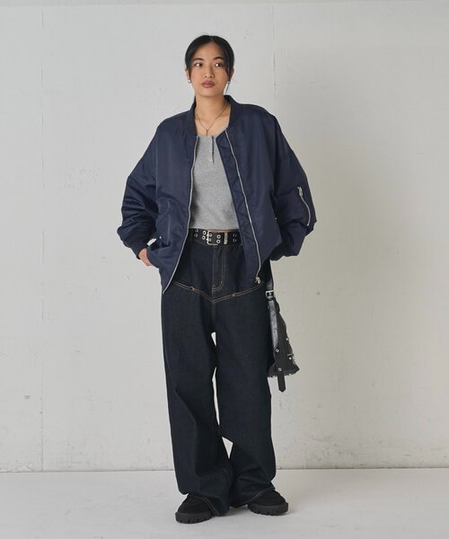 WHO'S WHO gallery（フーズフーギャラリー）の「スラッシュポケットデニム（デニムパンツ・レディース・ネイビー/ダークブルー/サックスブルー・SMALL/MEDIUM/LARGE/X-SMALL）」の21枚目の写真