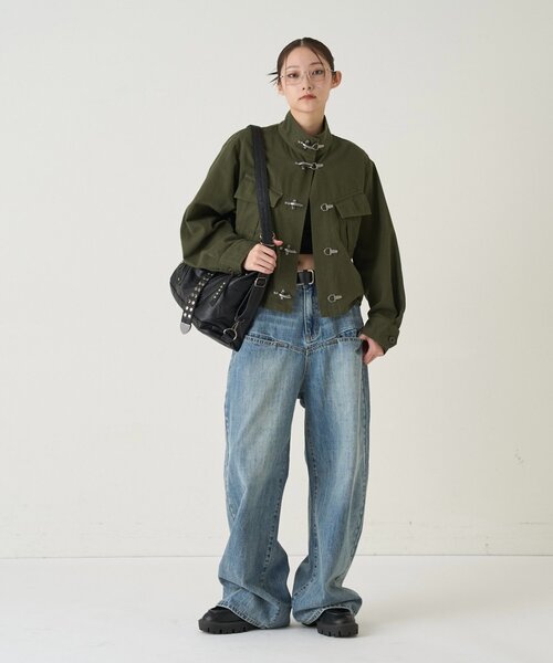 WHO'S WHO gallery（フーズフーギャラリー）の「スラッシュポケットデニム（デニムパンツ・レディース・ネイビー/ダークブルー/サックスブルー・SMALL/MEDIUM/LARGE/X-SMALL）」の16枚目の写真