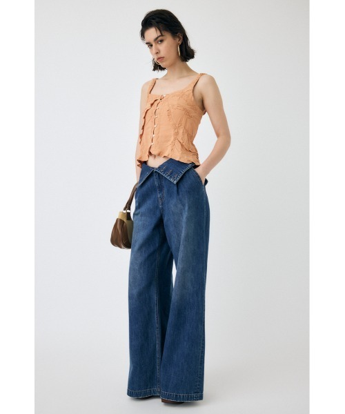 MOUSSY（マウジー）の「BUTTON UP SMOCKING キャミソール（キャミソール・レディース・ブラック/オフホワイト/オレンジ系その他・FREE）」の13枚目の写真