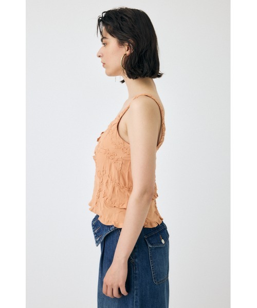 MOUSSY（マウジー）の「BUTTON UP SMOCKING キャミソール（キャミソール・レディース・ブラック/オフホワイト/オレンジ系その他・FREE）」の19枚目の写真