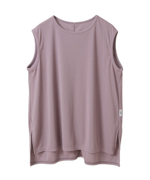 Julier Yoga and Relax（ジュリエヨガアンドリラックス）の「Julier フィールフライスノースリーブトップス（Tシャツ/カットソー・レディース・グレー/ホワイト/ネイビー/ラベンダー・FREE）」の7枚目の写真