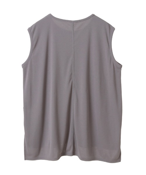 Julier Yoga and Relax（ジュリエヨガアンドリラックス）の「Julier フィールフライスノースリーブトップス（Tシャツ/カットソー・レディース・グレー/ホワイト/ネイビー/ラベンダー・FREE）」の12枚目の写真