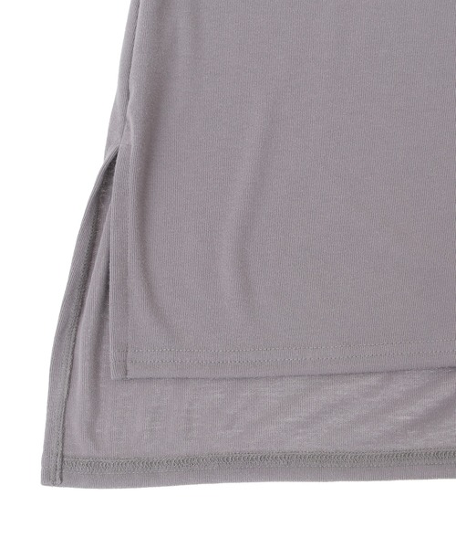 Julier Yoga and Relax（ジュリエヨガアンドリラックス）の「Julier フィールフライスノースリーブトップス（Tシャツ/カットソー・レディース・グレー/ホワイト/ネイビー/ラベンダー・FREE）」の16枚目の写真