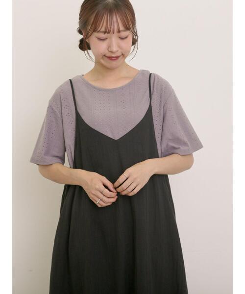 Samansa Mos2(サマンサ モスモス)の「アイレット切替フリルカットソー(Tシャツ/カットソー・レディース・ブラック/オフホワイト/モカ/ピンク・F)」の19枚目の写真