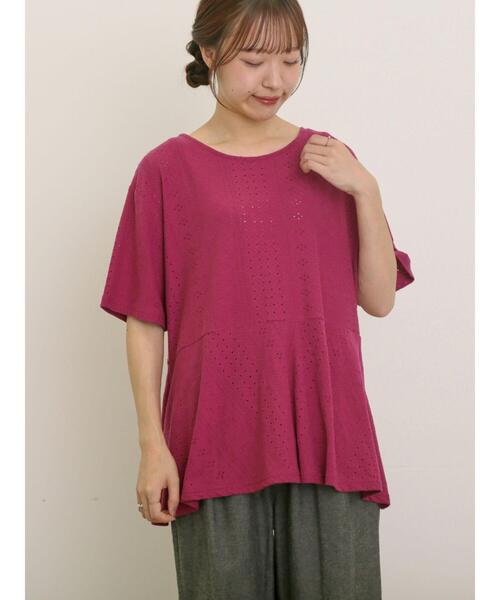 Samansa Mos2(サマンサ モスモス)の「アイレット切替フリルカットソー(Tシャツ/カットソー・レディース・ブラック/オフホワイト/モカ/ピンク・F)」の22枚目の写真