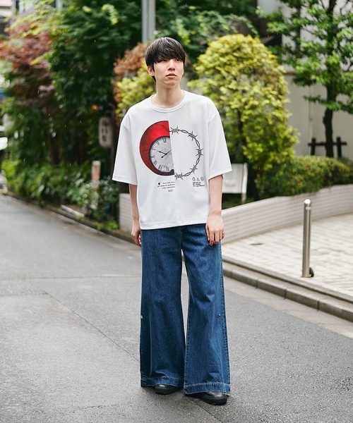 SHAREEF(シャリーフ)の「【SHAREEF】APPLE×YUSHITESSEN TEE(Tシャツ/カットソー・メンズ・ブラック/ホワイト・1/2)」の9枚目の写真