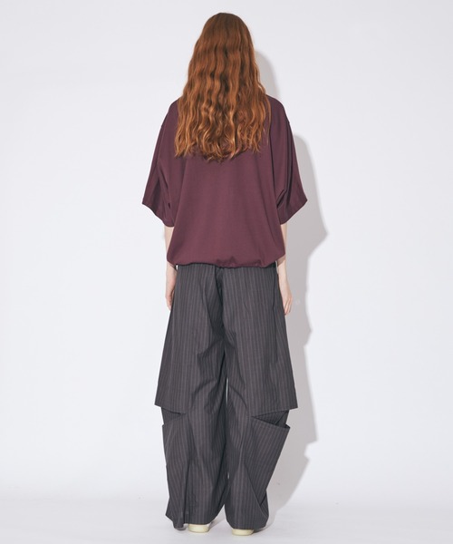 beautiful people（ビューティフルピープル）の「suvin pima jersey drawstring T-shirt（Tシャツ/カットソー・レディース・オフホワイト/ブラック/ボルドー・36/40/38/42/34）」の7枚目の写真