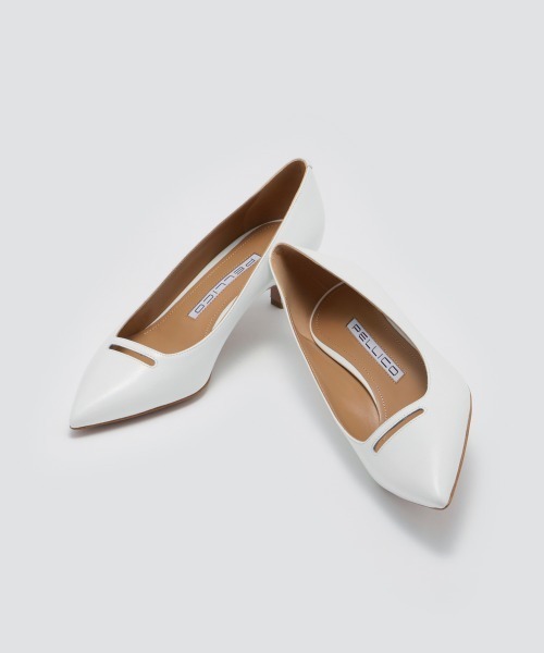 ANDREA アネッリ キャビア パンプス 4.5cm WHITE（パンプス）｜PELLICO