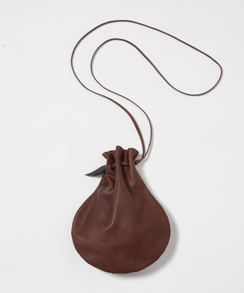 20/80（テゥエンティーエイティー）の「【20/80】トゥエンティーエイティー/ SHRINK LEATHER PEAR SHOULDER POUCH（ショルダーバッグ・レディース・ブラック/ブラウン・FREE）」の2枚目の写真